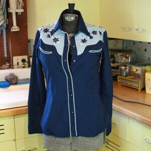 Vintage Kid's Western Dress Shirt Snap Buttons